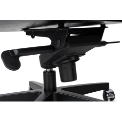 KH1501100169 Fotel biurowy LOUNGE GUBERNATOR czarny - czarny jesion, skóra naturalna, podstawa czarna King Home