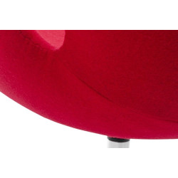 JH028.RED.17 Fotel SWAN WOOL PREMIUM czerwony - wełna, podstawa stal King Home