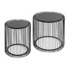 79578 KARE zestaw stolików kawowych WIRE 44 cm czarny King Home