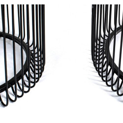 79578 KARE zestaw stolików kawowych WIRE 44 cm czarny King Home