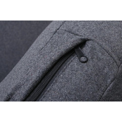 JH-200-2.04W Fotel BUBBLE STAND 2 poduszka szara - akryl, chrom, wełna King Home