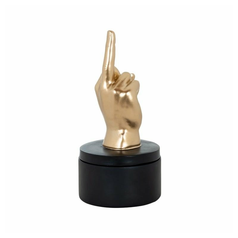 -JB-0017 RICHMOND pojemnik dekoracyjny JENTO czarno-złoty King Home