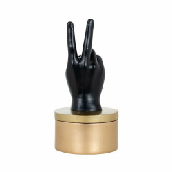 -JB-0019 RICHMOND pojemnik dekoracyjny JUSTA czarno-złoty King Home