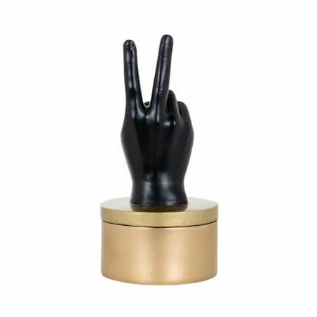 -JB-0019 RICHMOND pojemnik dekoracyjny JUSTA czarno-złoty King Home