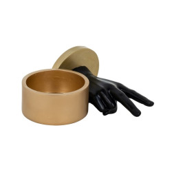 -JB-0019 RICHMOND pojemnik dekoracyjny JUSTA czarno-złoty King Home