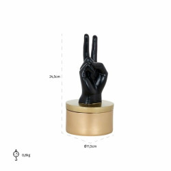 -JB-0019 RICHMOND pojemnik dekoracyjny JUSTA czarno-złoty King Home