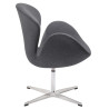 JH028.GREY.4 Fotel SWAN WOOL PREMIUM szary - wełna, podstawa stal King Home
