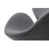 JH028.GREY.4 Fotel SWAN WOOL PREMIUM szary - wełna, podstawa stal King Home