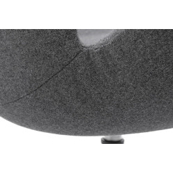 JH028.GREY.4 Fotel SWAN WOOL PREMIUM szary - wełna, podstawa stal King Home