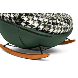 KH1501100182 Fotel bujany FATTY zielona pepitka King Home