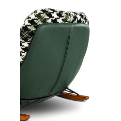 KH1501100182 Fotel bujany FATTY zielona pepitka King Home