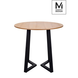 B-15 MODESTO stół TAVOLO FI 80 dąb - blat MDF, podstawa metalowa King Home