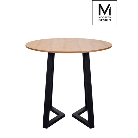 B-15 MODESTO stół TAVOLO FI 80 dąb - blat MDF, podstawa metalowa King Home