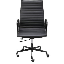 KH501100208 Fotel biurowy AERON PRESTIGE PLUS czarny - skóra naturalna, aluminium King Home