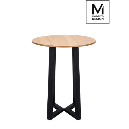 B-16 MODESTO stół TAVOLO FI 60 dąb - blat MDF, podstawa metalowa King Home