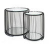 87441 KARE zestaw stolików WIRE DOUBLE II czarny King Home