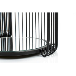 87441 KARE zestaw stolików WIRE DOUBLE II czarny King Home