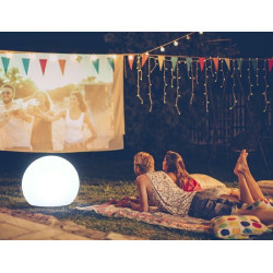 LUMBL050SSNW NEW GARDEN lampa ogrodowa BULY 50 SOLAR & BATTERY biała King Home