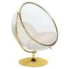 JH200-2.56 GOLD Fotel BUBBLE STAND 2 GOLD VELVET poduszka beżowa King Home