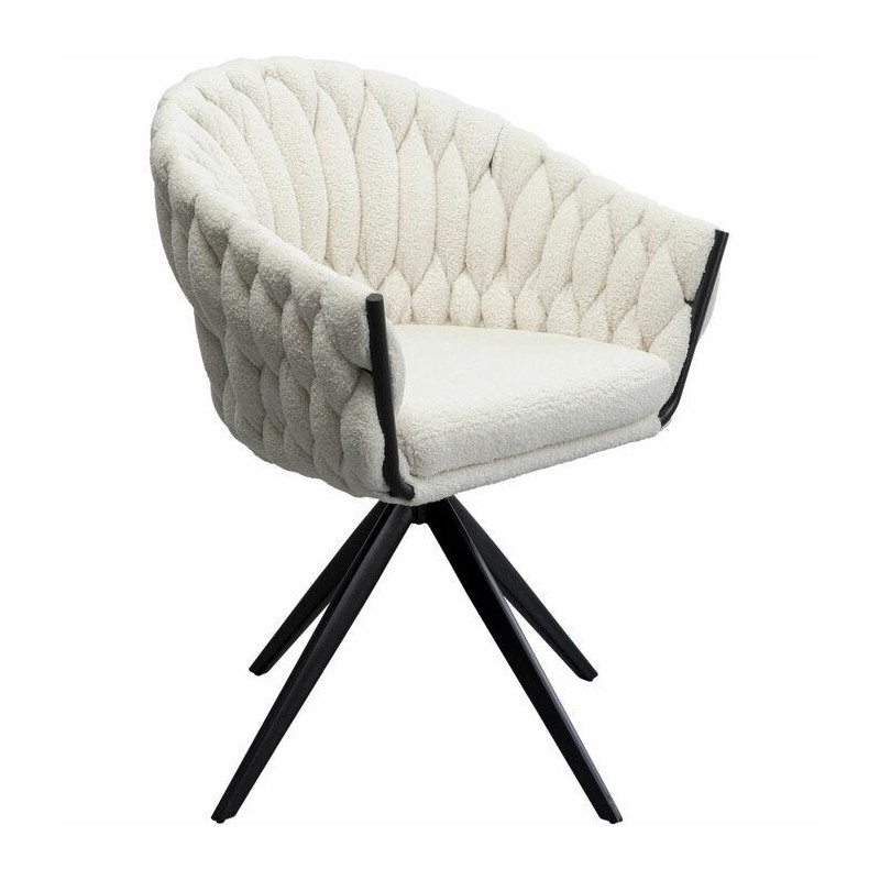 87829 KARE krzesło obrotowe KNOT BOUCLE King Home