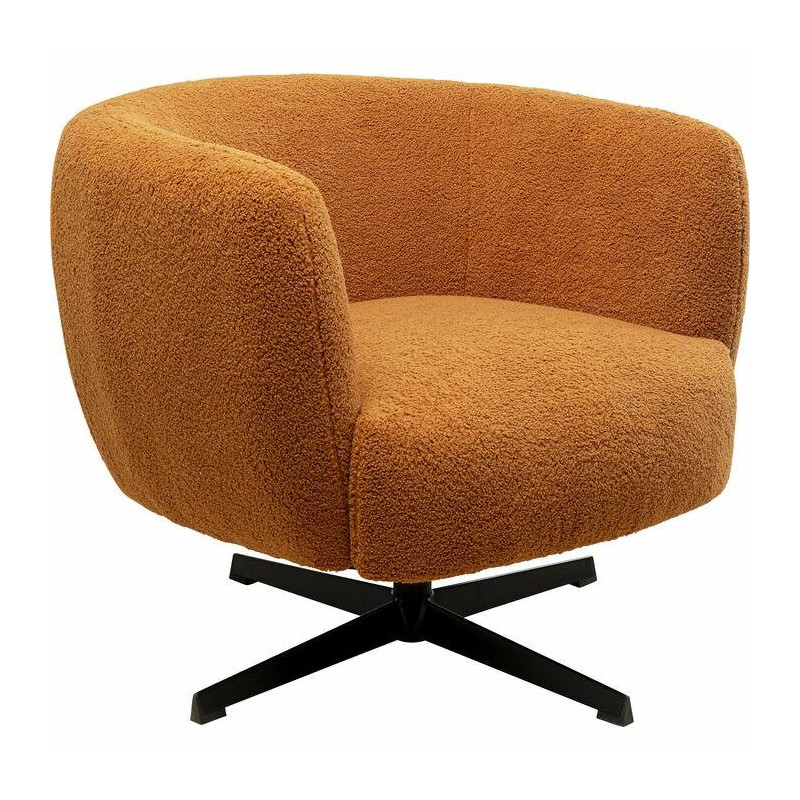 87173 KARE fotel obrotowy PEONY pomarańczowy King Home