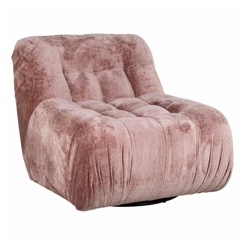 S4597 ROSE CHENILLE RICHMOND fotel obrotowy ROSY różowy King Home