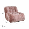 S4597 ROSE CHENILLE RICHMOND fotel obrotowy ROSY różowy King Home