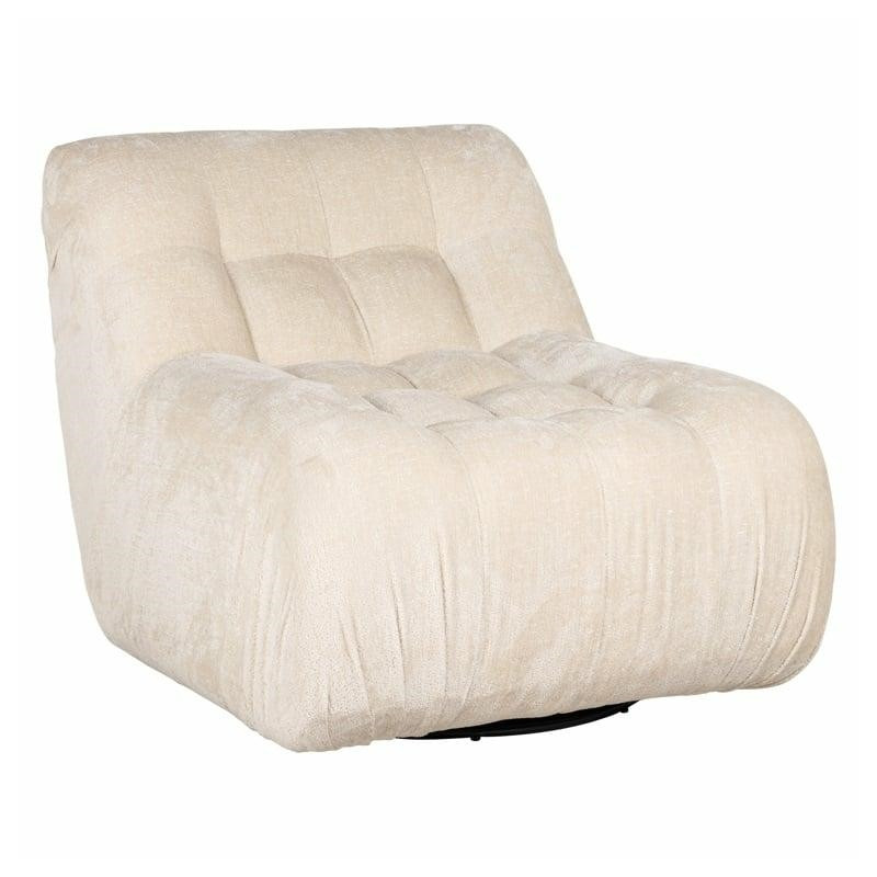 S4597 WHITE CHENILLE RICHMOND fotel obrotowy ROSY biały King Home