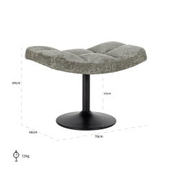 S4703 THYME FUSION RICHMOND podnóżek do fotela SYDNEY zielony King Home