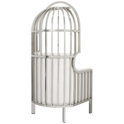 CD053-A Fotel LORD srebrny / beżowy King Home