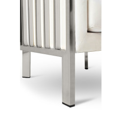 CD053-A Fotel LORD srebrny / beżowy King Home