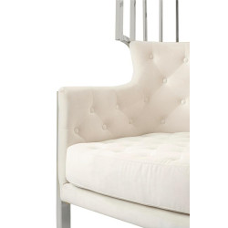 CD053-A Fotel LORD srebrny / beżowy King Home