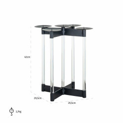 -KA-0160 RICHMOND świecznik YAIRA czarny King Home