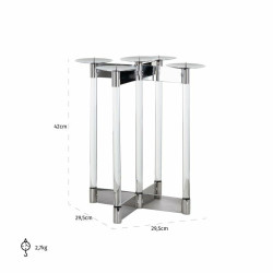 -KA-0159 RICHMOND świecznik YAIRA srebrny King Home