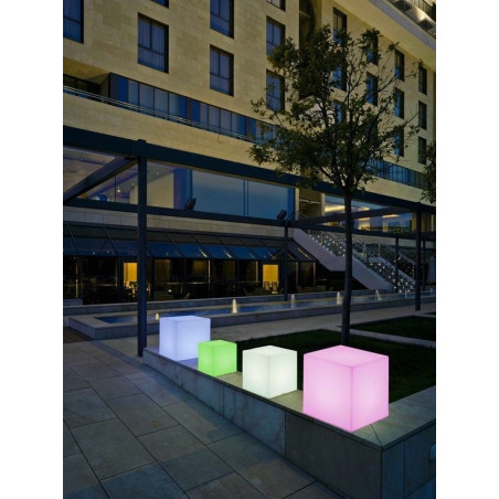 LUMCB045SSNW NEW GARDEN lampa ogrodowa CUBY 45 SOLAR & BATTERY biała King Home