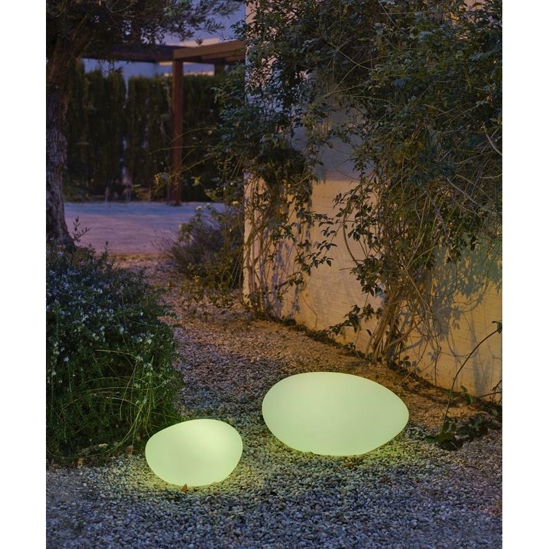 LUMPT060SSNW NEW GARDEN lampa ogrodowa PETRA 60 SOLAR & BATTERY biała King Home