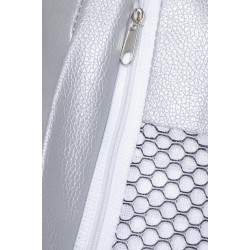 JH-200-2.01W Fotel BUBBLE STAND 2 poduszka srebrna - akryl, chrom, ekoskóra King Home