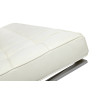 T03-2.WHITE.PP Sofa dwuosobowa BARCELON PRESTIGE PLUS  biała - włoska skóra naturalna, stal King Home