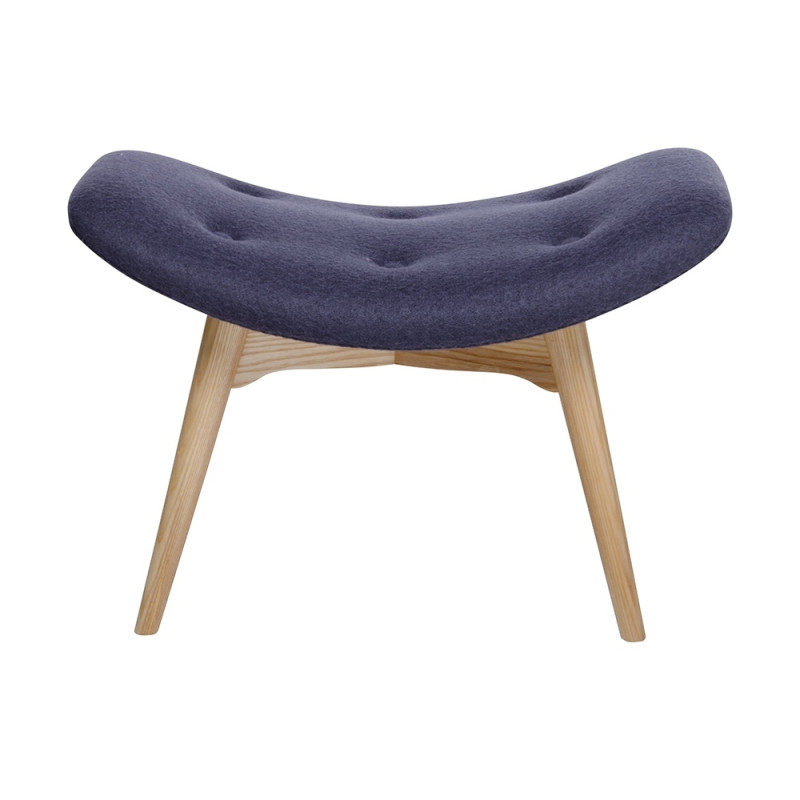 DC-917F.GREY Podnóżek CONTOUR szary - tkanina, nogi jesion King Home