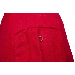 JH-200-2.017W Fotel BUBBLE STAND 2 poduszka czerwona - akryl, chrom, wełna King Home