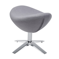 HE-066.SHO18.OTTO Podnóżek EGG SZEROKI szary.18 - wełna, stal King Home