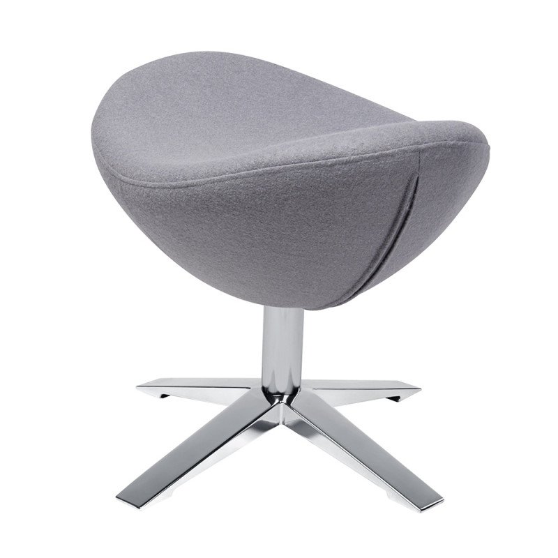 HE-066.SHO18.OTTO Podnóżek EGG SZEROKI szary.18 - wełna, stal King Home