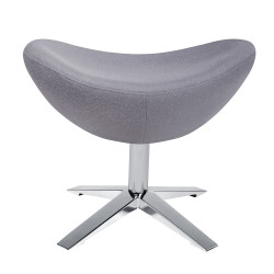 HE-066.SHO18.OTTO Podnóżek EGG SZEROKI szary.18 - wełna, stal King Home