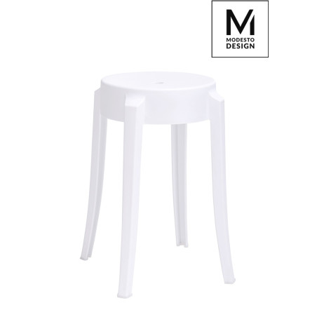 C1070.WHITE MODESTO stołek CALMAR 46 biały - polipropylen King Home