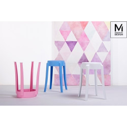 C1070.WHITE MODESTO stołek CALMAR 46 biały - polipropylen King Home