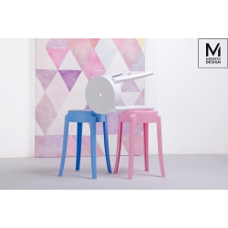 C1070.WHITE MODESTO stołek CALMAR 46 biały - polipropylen King Home