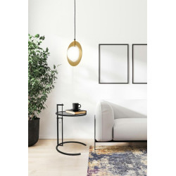 GT-08_BLACK Stolik GREY czarny - metal, szkło King Home