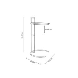 GT-08_BLACK Stolik GREY czarny - metal, szkło King Home