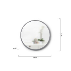 1008243-918 UMBRA lustro wiszące HUB 61 szare King Home