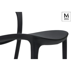 C1028.BLACK MODESTO krzesło ZING czarne - polipropylen King Home